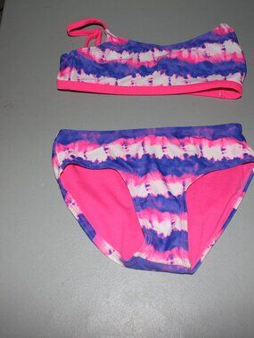Purple & Pink 2 Pcs Justice Bikini Swimsuit Size 8